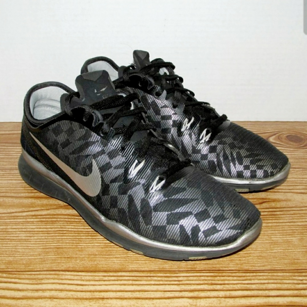 Nike Free TR Fit 5 Metallic Black Silver Women's